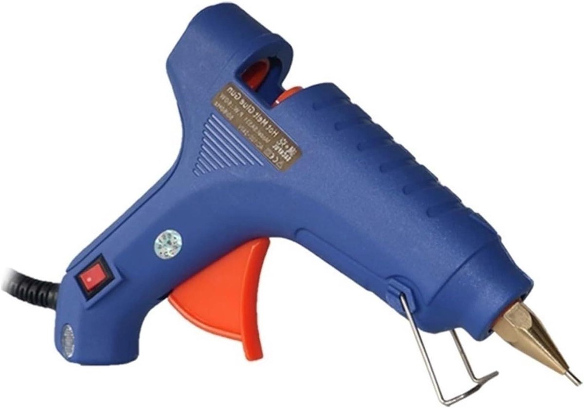 Lijmpistool 40W - Hotmelt Gun - Hobby & Knutselen - Aan/Uit Schakelaar - 11mm Lijm - Blauw