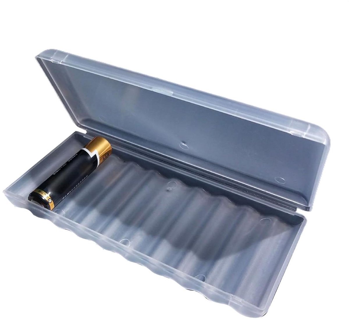 Batterij Opbergdoos - Batterij Organizer - Batterijen Opbergen - Veiligheidsslot Ontwerp - 10 Batterijen - Transparant