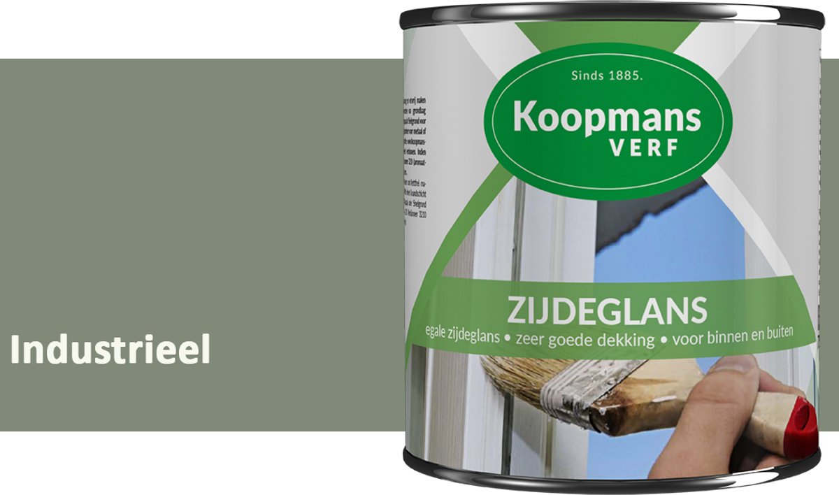 Koopmans Zijdeglans Lakverf – Binnen & Buiten – Kras- en Stootvast – Hoge Dekkracht – Voor Hout, Deuren en Kozijnen – Industrieel – 375 ml