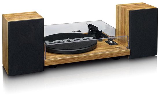 Lenco Platenspeler met Bluetooth - Twee externe Speakers - Ingebouwde Versterker - LS-500OK - Hout — afbeelding 2