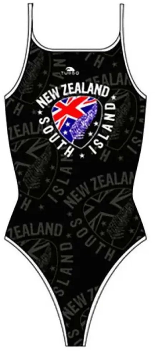 Turbo New Zealand Shield Zwemkleding Zwart 2XL Vrouw Black