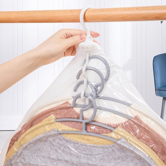 Kleding Compressie Opbergtas Ruimtebesparend Herbruikbare Lege Pomp Zakken Kleding Garderobe Quilt Vacuüm Pack voor Kleding Suits Jurk (S) — afbeelding 3