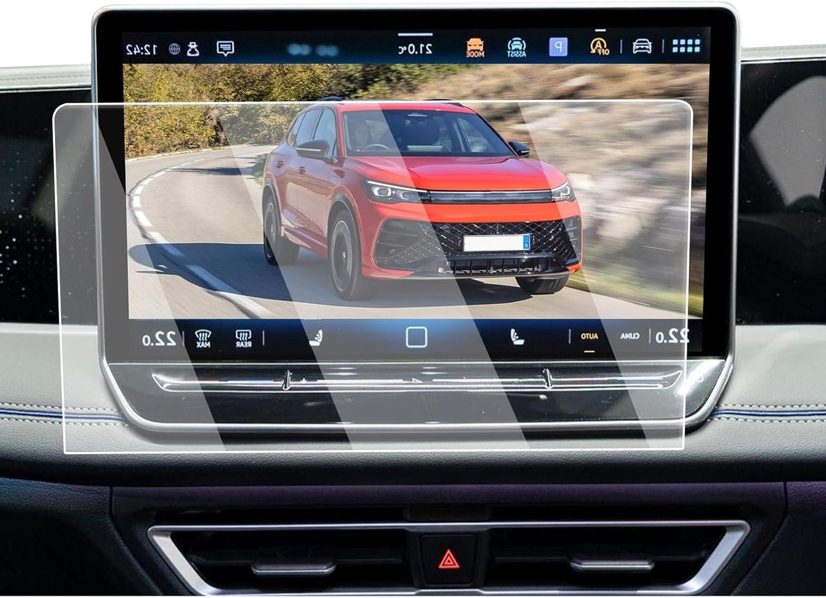 Screen Protector voor VW Golf 8.5, ID.4, Ti-guan 3 en Passat B9 - 12.9 Inch Navigatie Beschermfilm, 9H Krassenbestendig, Antivingerafdruk en Hoge Transparantie