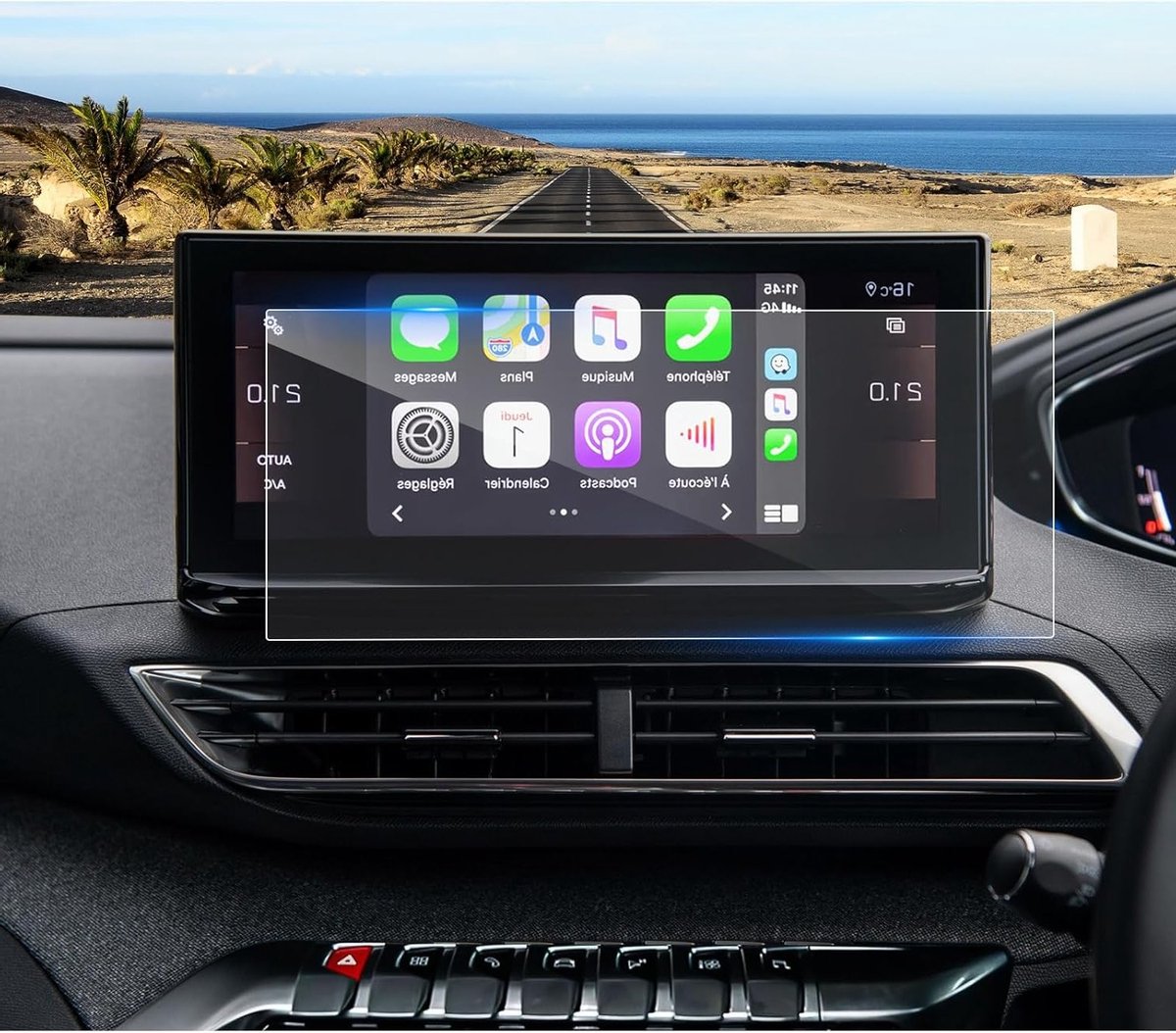 Navigatie Beschermfolie voor Peugeot 3008 5008 (2021-2024) - 9H Krasbestendige Tempered Glass GPS Schermbeschermer voor 10 Inch Display