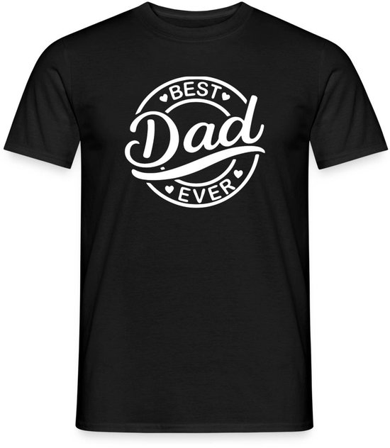 Beste Papa Ooit Badge | Best Dad Ever | Vaderdag T-Shirt Heren