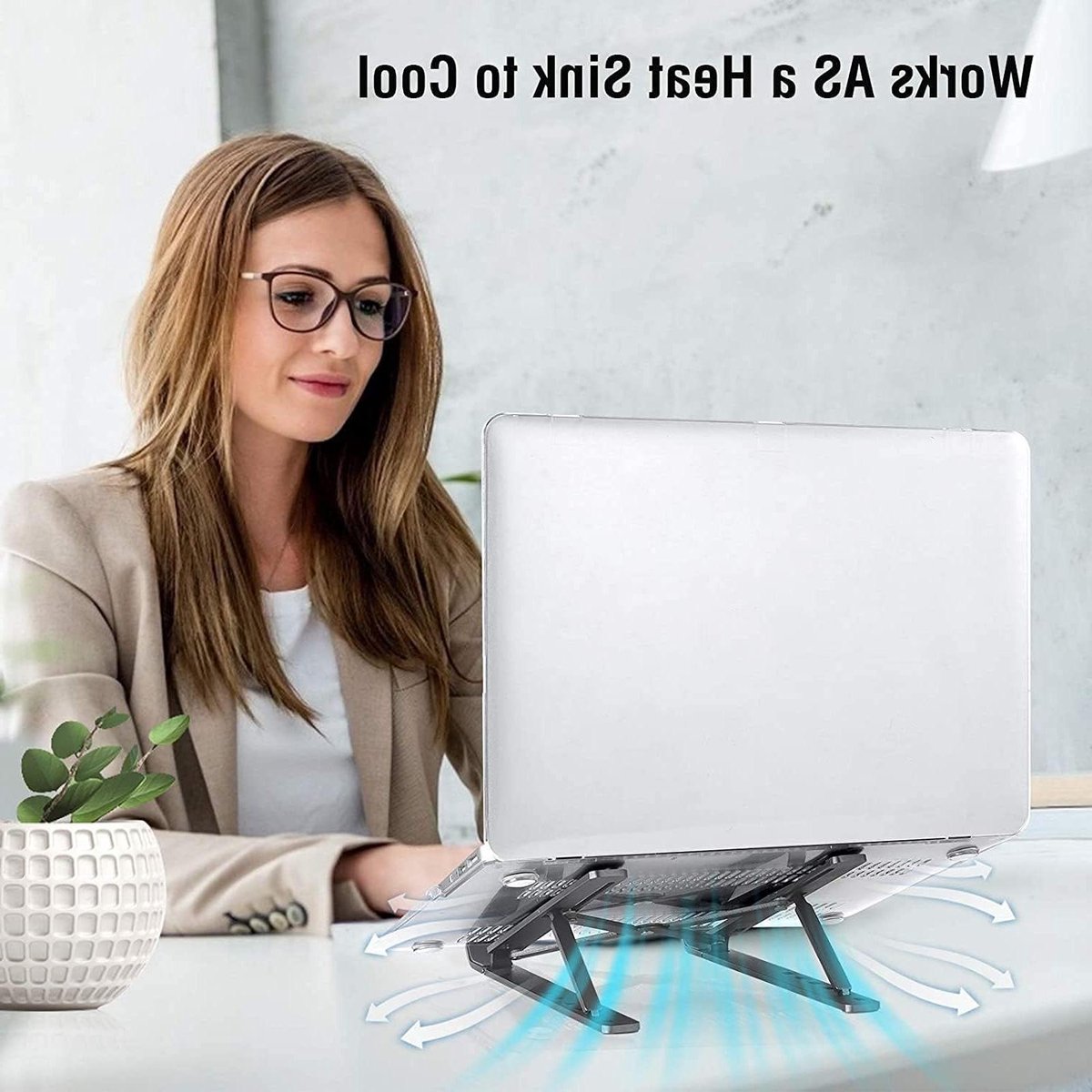 Laptop Standaard Verstelbaar - Opvouwbaar - Verhoger - Werk standaard