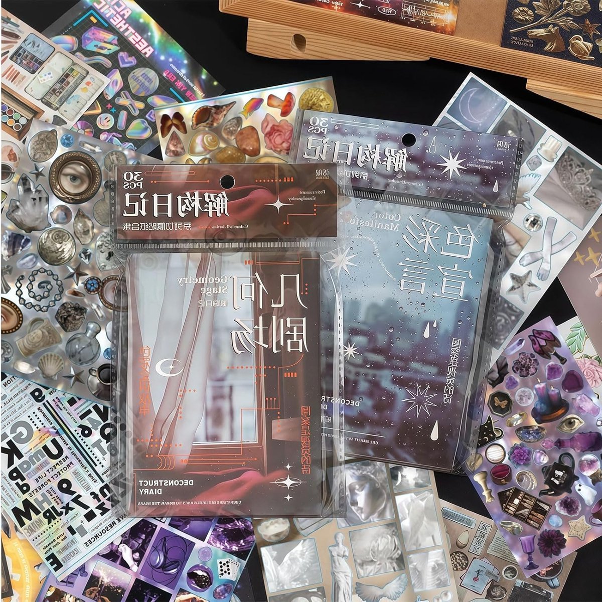 1600+ Stukjes Vintage Plakboeken voor Scrapbooking en Creatieve Dagboekaccessoires – Retro Y2K Stickers, Ephemera en Creatieve Materialen