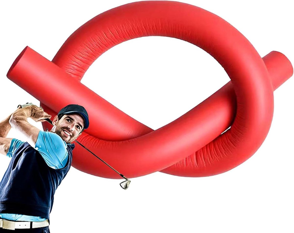 Golfswing Trainer - Oefenstok Golf - Golftechniek Verbeteren - Flexibele Houdingcorrector - 88 cm - Rood