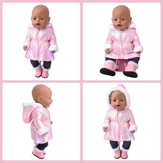 Poppen Jas - Winterkleding Outfit - Poppen aankleden - Voor poppen van 457 cm van Merkloos — afbeelding 5