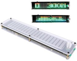 Geluidsanalysator Equalizer - Tweekanaals Processor - Audio Verbetering - 15-Bands Spectrumweergave - 20 tot 20 KHz - Zwart