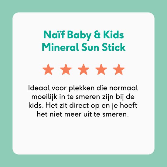 Naïf - Zonnebrand Stick - Voordeelset - Baby & Kids - Zonbescherming - SPF50 - UVA/UVB Bescherming - 2 Stuks