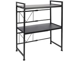 Magnetische Magnetron Standaard - Magnetron Plank - Keuken Organiseren - Verstelbare Breedte - 40-60 cm - Zwart