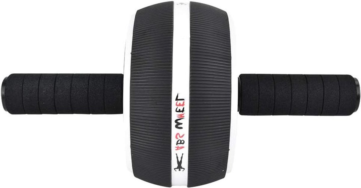 Buikspierwiel - Fitness wiel - Core training - Met kniebeschermer - Enkel wiel - Zwart