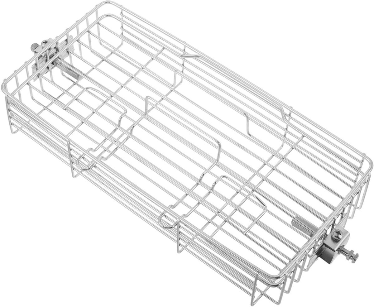 Grillmand - Barbecue Accessoires - Buiten Koken - Verstelbaar Draai Design - 31 x 14 cm - Zilver