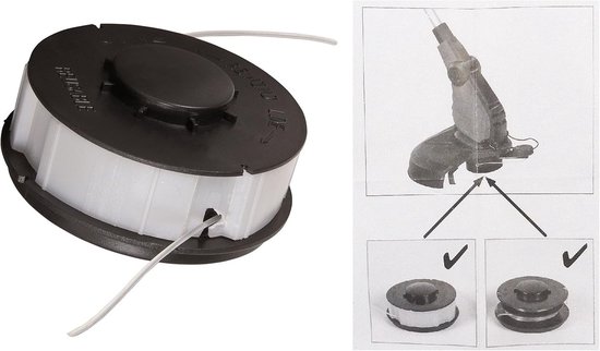 GC-ET 4530 Reservedraadspoel voor grastrimmer (voor Einhell elektrische grastrimmer GC-ET 4530, volautomatische draadtractie, 30 cm maaibreedte, lengte 10 m) van Merkloos	 — afbeelding 5