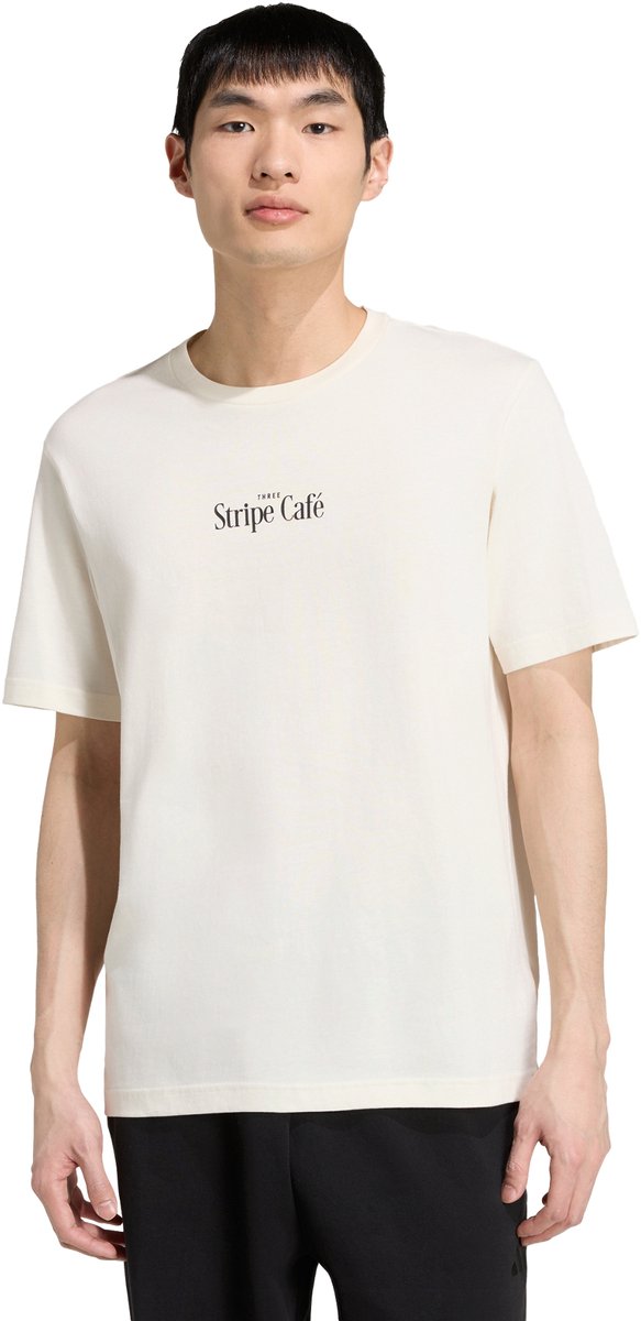 Adidas Sportswear Coffee Cafe Donut Bag Graphic T-Shirt Heren Wit
