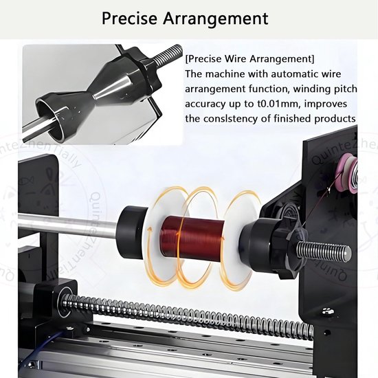 Automatische Wikkelmachine - Spoelwikkelapparaat - Precisie Wikkelen - Automatische Draadgeleiding - 10cm Spoel - Grijs — afbeelding 3