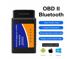OBD2 Scanner | ELM327 V1.5 | OBD2 Bluetooth | Diagnose Apparaat Auto | OBD | Auto Uitlezen & Storing Verwijderen | Live Data | Plug & Play | iOS, Android & Windows