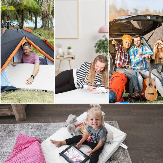 Schuimmatras - Campingmatras Gastenmatras - Reizen en slapen - Hoge dichtheid schuim - 100 x 170 x 18 cm - Geel — afbeelding 2
