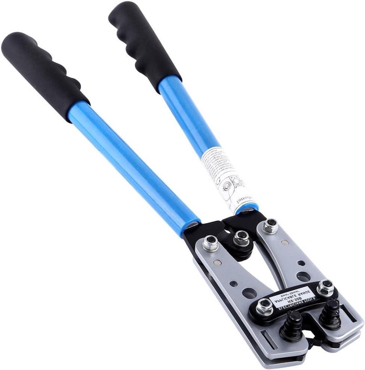 Krimptang - Pers tang - Bedrading verbinden - Zeshoekige persvorm - 6-50 mm² - Blauw