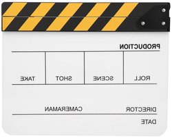regisseurs clapperboard, Film Clapperboard 30x25CM Acryl Clapperboard Film Professional Director Action Clap Tool voor filmfotografie Geschikte videofilmcamera (# 2)