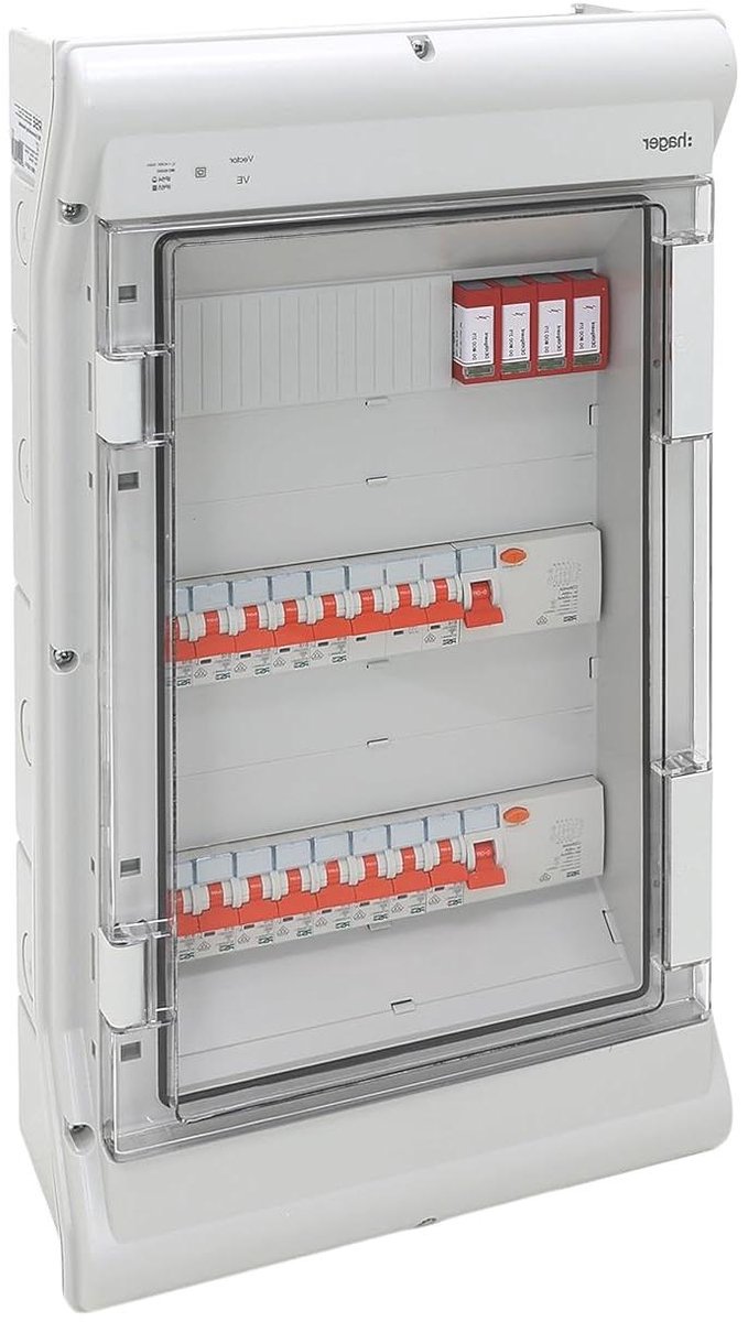Zekeringkast Opbouw - Elektrische Verdeler - Stroom Verdelen - IP65 Waterdicht - 3-rijen 6 Circuits - Grijs