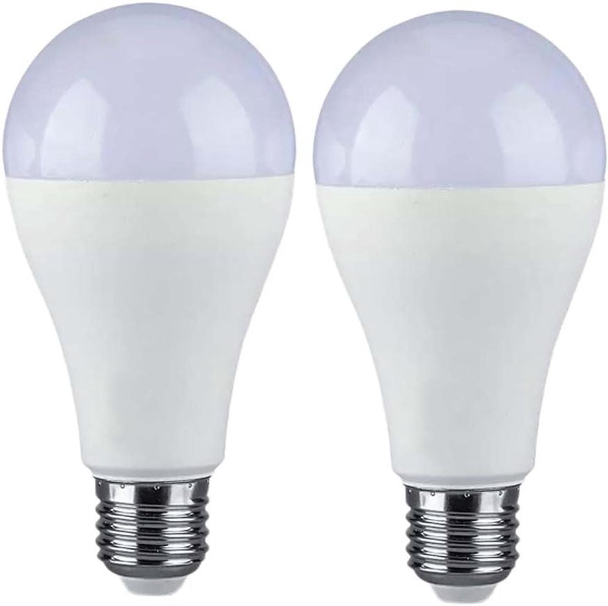 Ledlamp E27 - Standaardlamp - Energie besparen - Hoge lichtopbrengst - 2 stuks - Koel wit