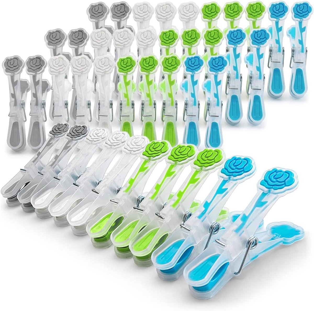 Wasknijpers - Kledingknijpers - Was ophangen - Softgrip comfort - 40 stuks - Multicolor