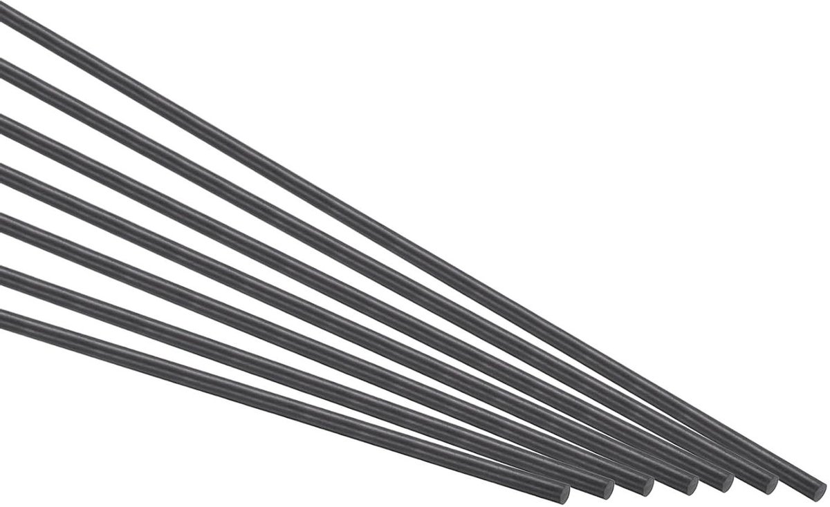 Koolstofvezelstaven - Stijve buizen - Modelbouw - Hoge sterkte - 7 stuks 4mm - Zwart