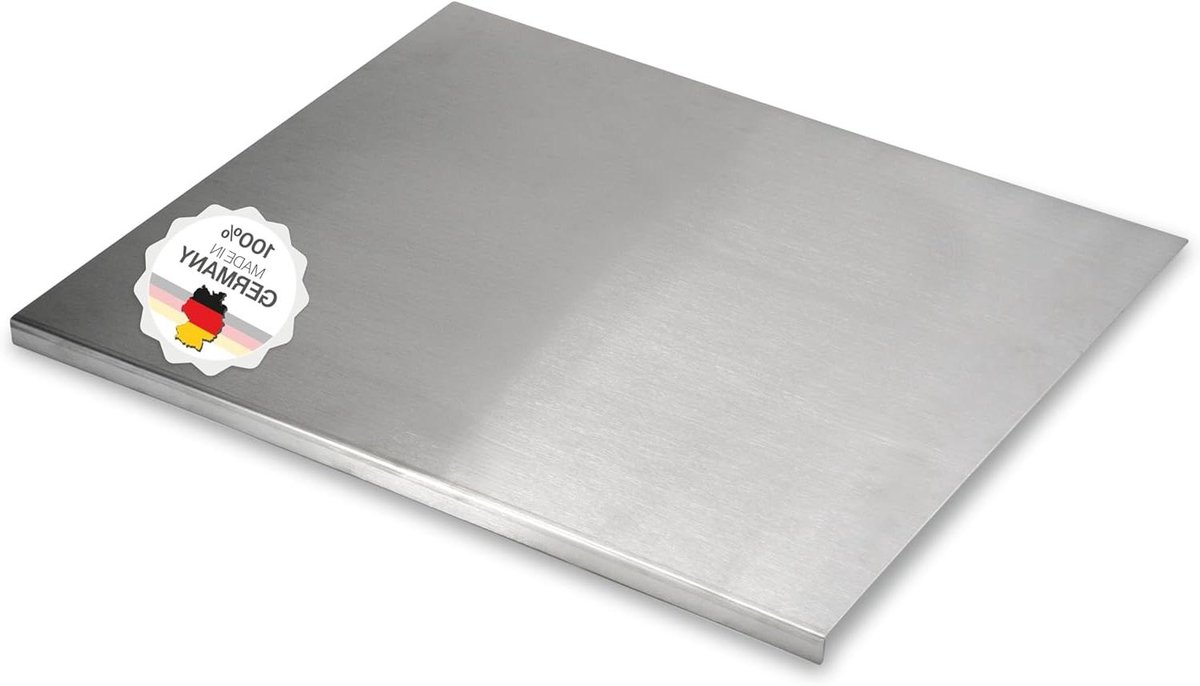 Werkblad RVS - Kneedplank Bakplaat - Bakken en snijden - Hygiënisch en duurzaam - 60 x 50 cm - Zilver