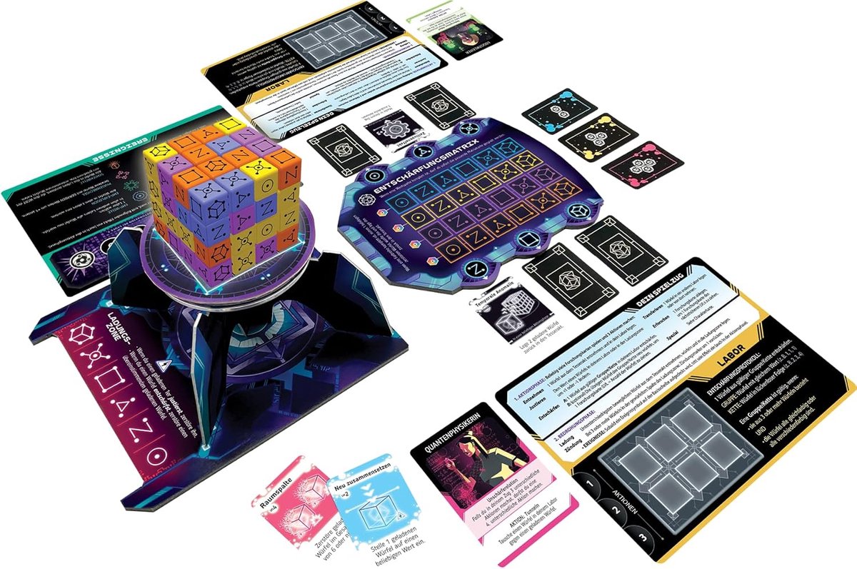 Dobbelspel Tesseract - Coöperatief spel - Strategisch Spel - Tesserakt Vormen - 28 cm - Meerkleurig
