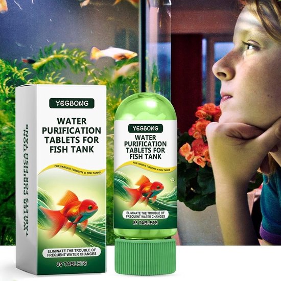 Aquarium Waterzuivering Tabletten – 35 Stuks – Snelle Waterhelderheid – Verwijdert...