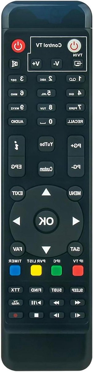 Afstandsbediening - Universele afstandsbediening - TV Box bedienen - Geen programmering nodig - 10 Meter - Zwart