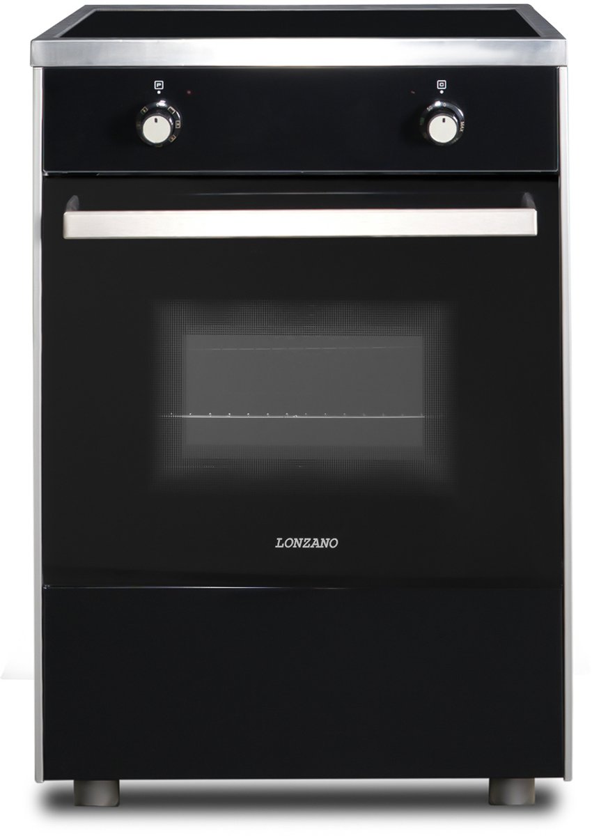 Lonzano Inductie Fornuis Vrijstaand 60cm Boostfunctie Zwart/RVS Heteluchtoven 2 of 3 Fase