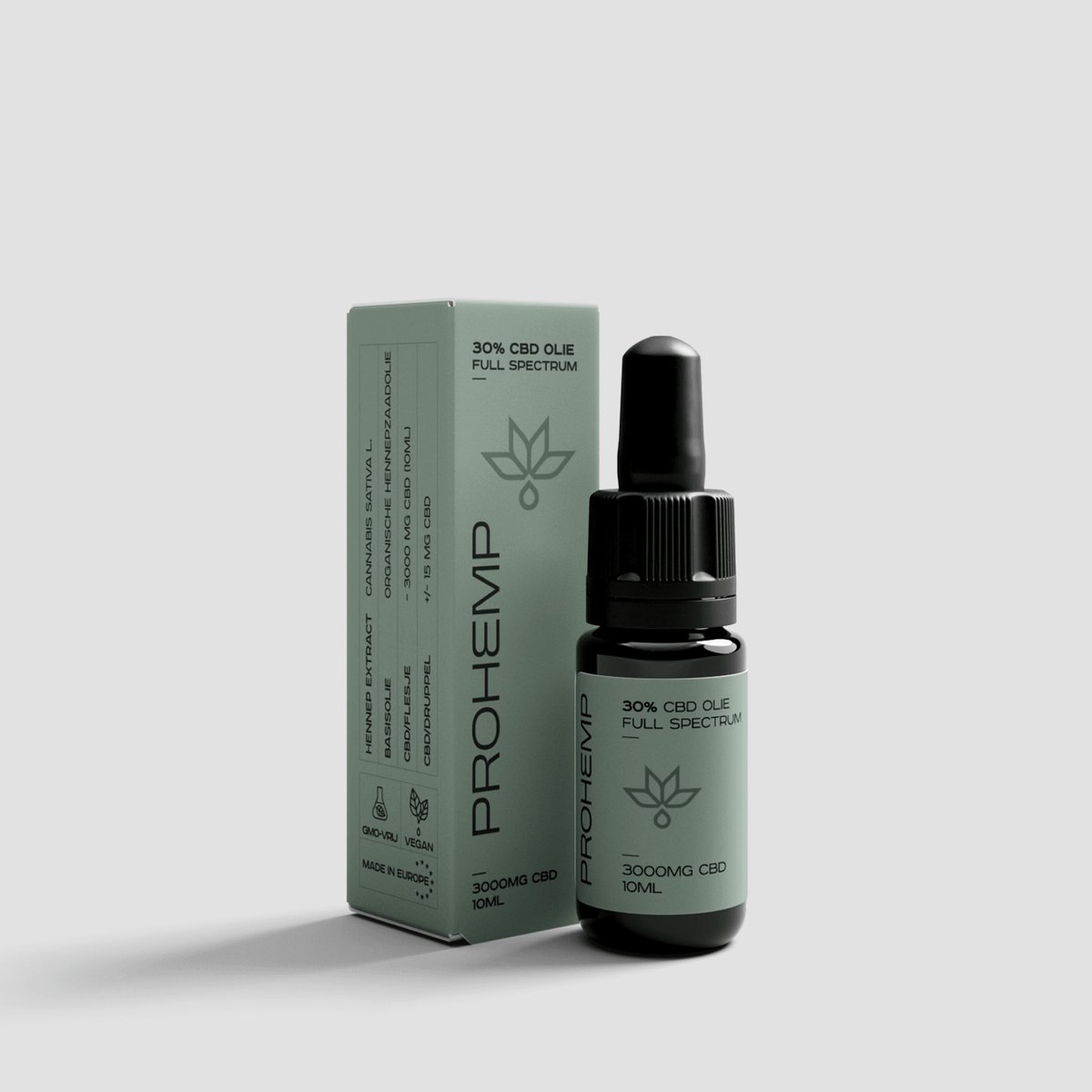 ProHemp CBD Olie 30% Full Spectrum 10 ml – CBD Druppels met Cannabidiol, CBG, CBN, CBC en Terpenen – Full Spectrum Hennepolie met Minder dan 0,05% THC – Hoogwaardig CBD Supplement met Biologische Hennepzaadolie en Pipet