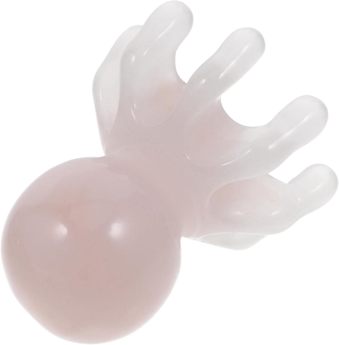Hoofdhuid Massager Kam - Octopus Krabber - Ontspanning Hoofd - Hars Materiaal - 5.5 x 5 cm - Lichtbruin