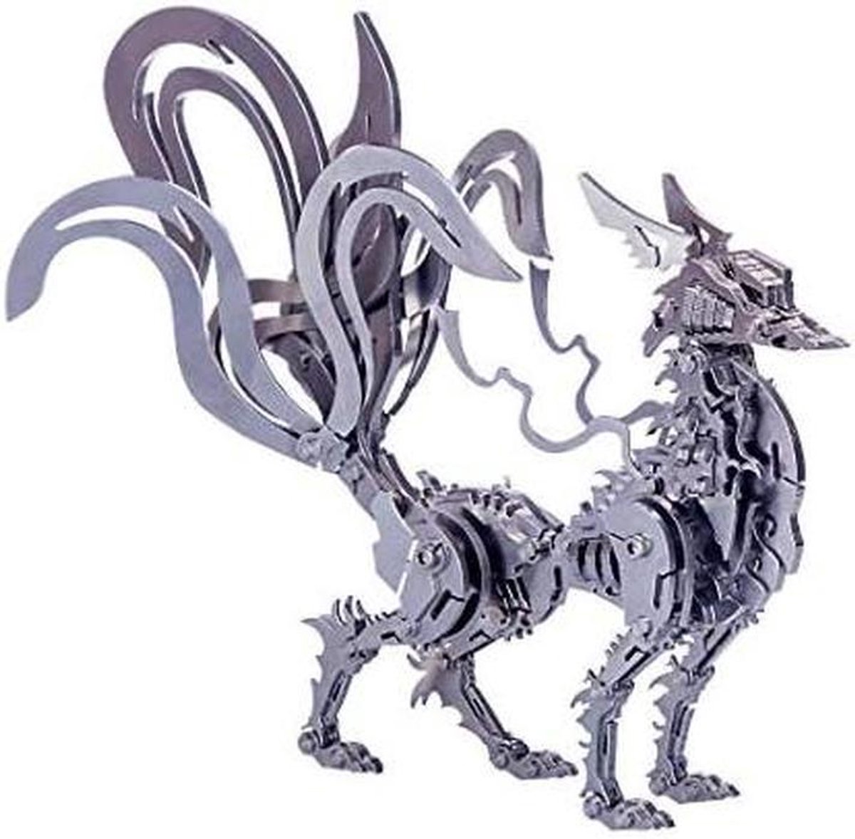 Metalen Puzzel - Bouwpakket 3D - Bureau Decoratie - Roestvrij Staal - 15 x 7 x 13 cm - Zilver