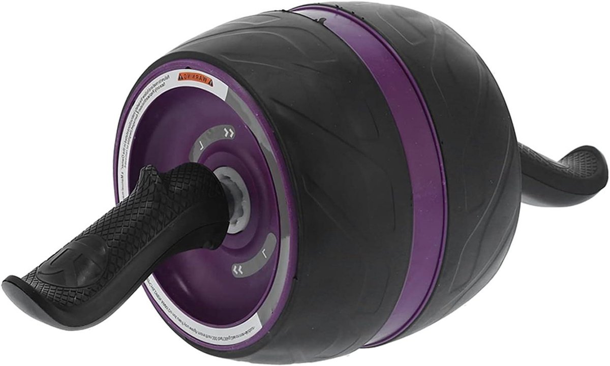 Ab Roller - Buikspierroller Fitnessroller - Buikspieren Trainen - Stabiele Wielstructuur - 22 x 21 x 21 cm - Zwart