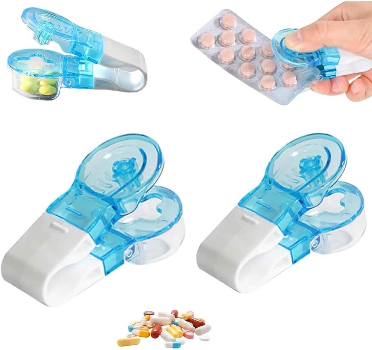 Handige Pillenverwijderaar en Tablet Opener - 2 Stuks, Perfect voor Medicijnen, Blisterverpakking en Gebruiksgemak