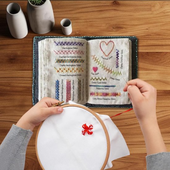 Borduursteekboek - Naaihandleiding Handwerk - Creatief Leren - 86 of 106 Steken - 20.5 x 15.5 cm - Niet gespecificeerd — afbeelding 2