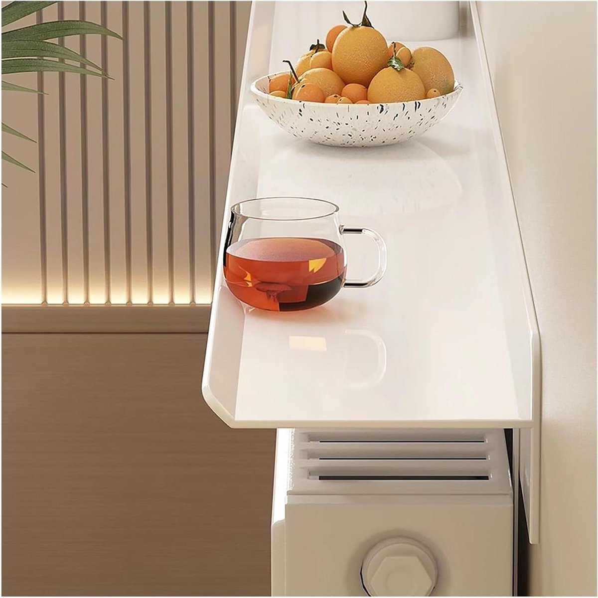 Radiator Plank - Verwarming Cover - Ruimte Organiseren - Geen Boren Nodig - 60 cm - Wit