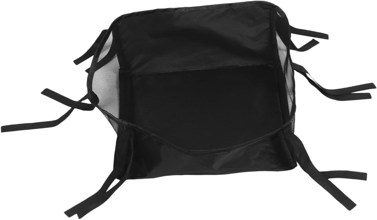 Babywagen Organizer - Kinderwagenmand Opbergbak - Babybenodigdheden Meenemen - Verstevigde Bodem - 35 x 32 x 13 cm - Zwart