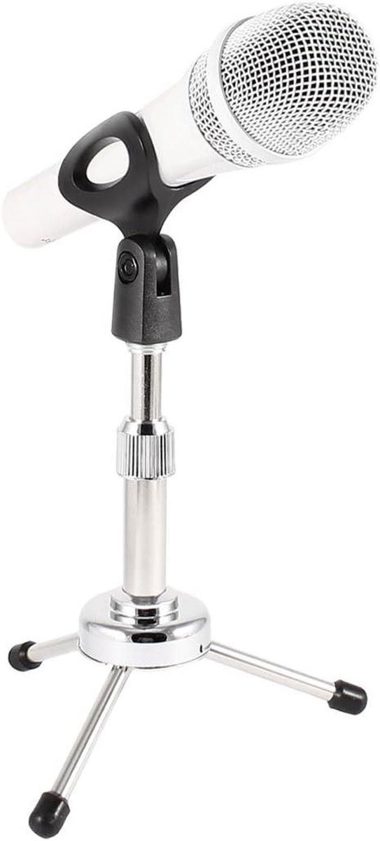 Condensator Microfoon Set - Opname Microfoon - Studio Opnames - Hoge Gevoeligheid - 3 meter kabel - Zilver Zwart Wit