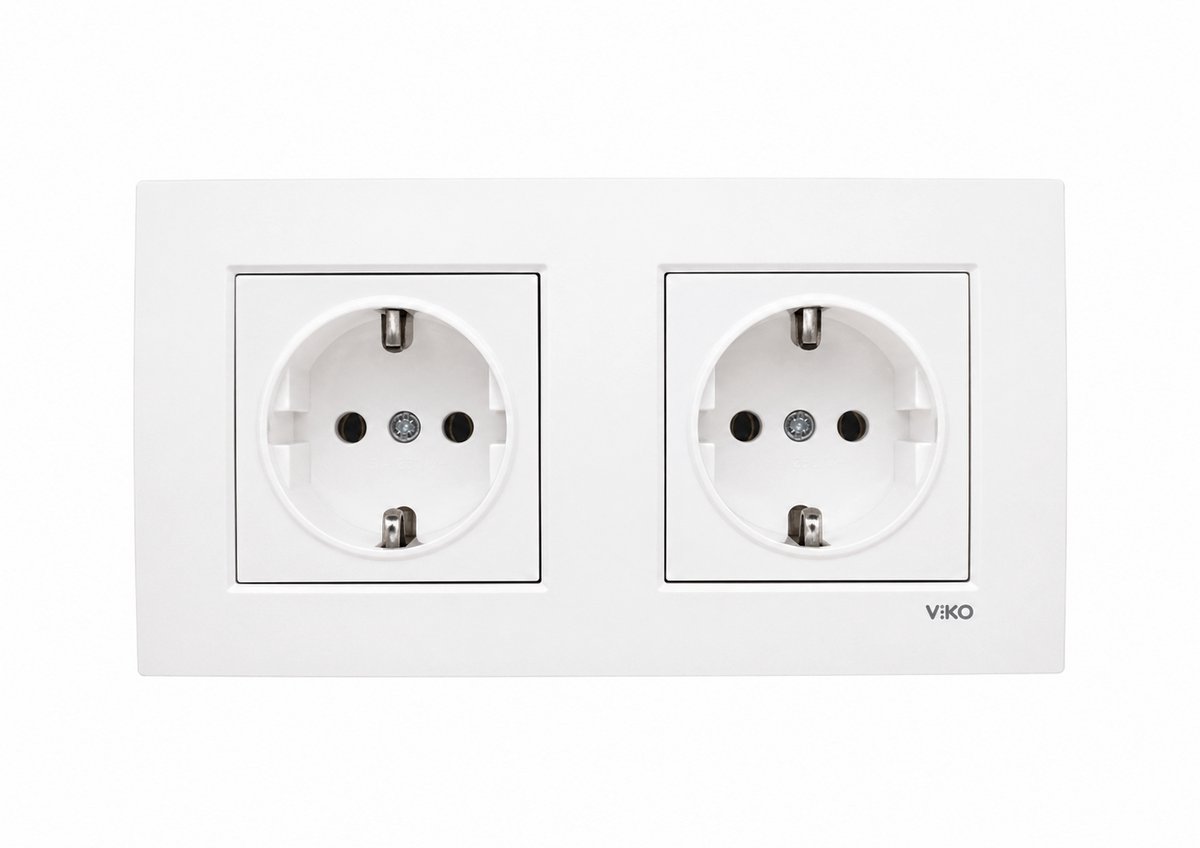 Panasonic Viko [Novella] - Stopcontact Tweevoudig - Wit - Inbouw