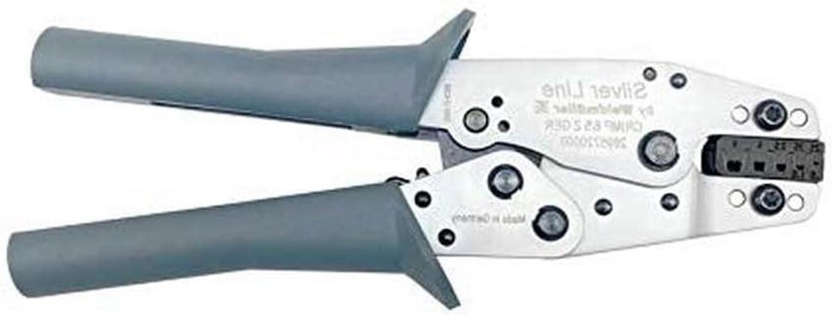 Krimptang - Adereindhulzentang - Elektrische verbindingen maken - Geforceerde vergrendeling - 025-60 mm² - Zilver
