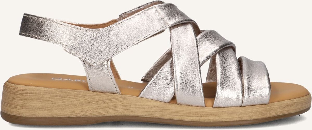 Gabor 736.1 Sandalen Met Sleehak Dames Zilverkleurig