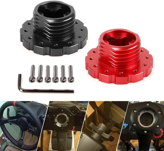 Gaming Stuurwiel Adapter - Stuurwiel Pook - Race Simulatie - Aluminiumlegering - 1x1x1 cm - Zwart — afbeelding 3