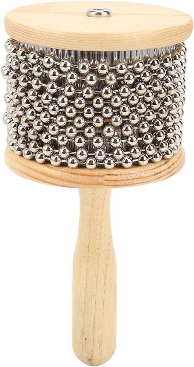 Houten Cabasa - Percussie Instrument - Muziek Educatie - Hand Geslingerd - Medium - Houtkleur