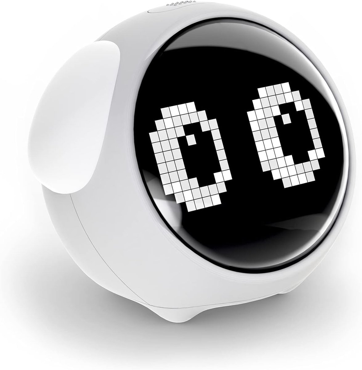 Oneay Creatieve pixelwekker met gezichtsuitdrukkingen, slimme LED-wekker voor studentenkamers, lichtgevende elektronische digitale wekker.