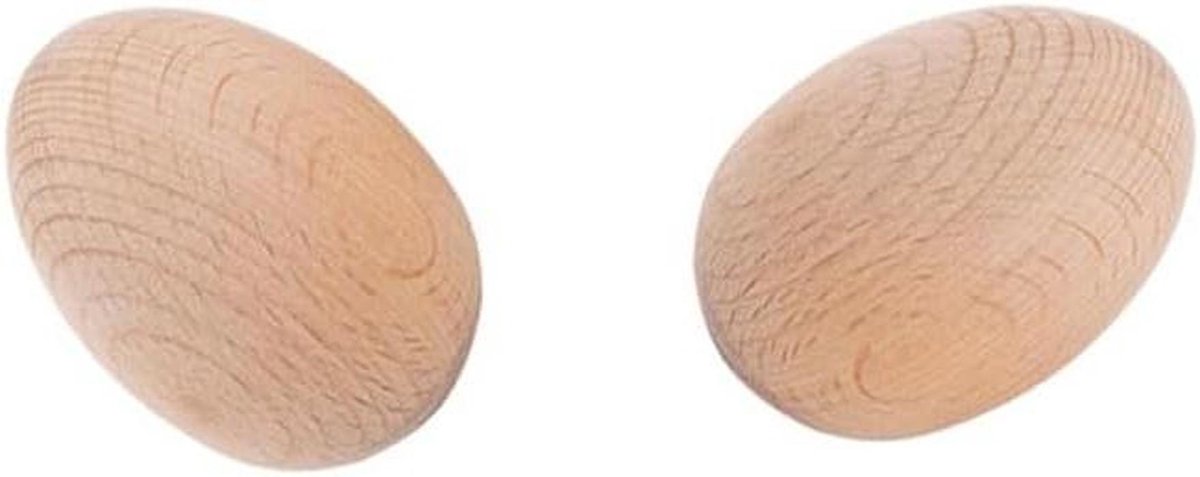Houten Percussie Eieren - Muziek Maraca's - Muzikale Ontwikkeling - Montessori Zelfgestuurd Spelen - 6 x 4 x 4 cm